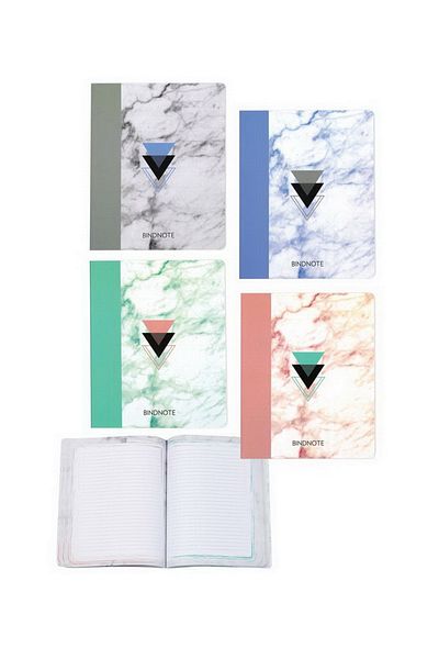 KESKİN COLOR Bind Note Marbel 20x25 80 Sheets Striped Hard Kpk Hardcover Notebook (410841-99)