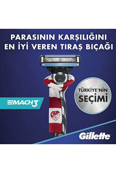 Gillette Mach3 Yedek Tıraş Bıçağı 18'Li Karton Paket