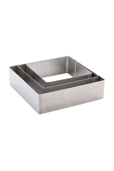 Nar kalıp Square Cake Mold Set of 3 Depth 5 cm