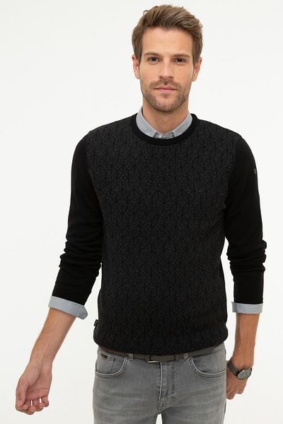Pierre Cardin Men's Black Slim Fit Sweater G021GL0TK.000867140