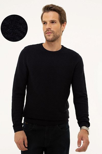Pierre Cardin Πλεκτό πουλόβερ ανδρικό σκούρο Navy Slim Fit G021GL0TK.000897766