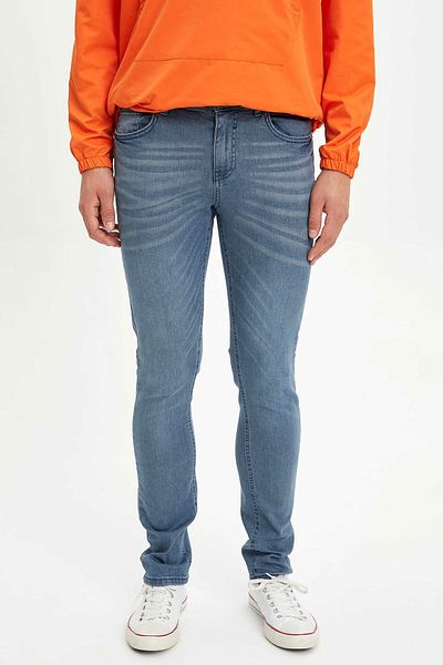 DeFacto Ανδρικό τζιν παντελόνι Indigo Blue Carlo Skinny Fit