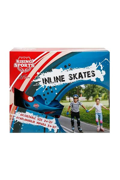 Rising Sports Inline 4 Wheel Skate Blue