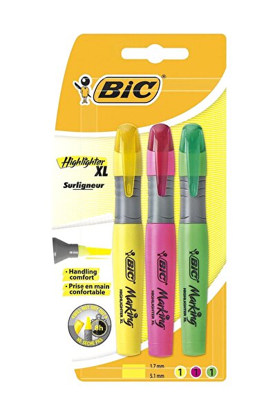 Bic Brite Liner XL Fosforlu Kalem 3 lü PK 891405