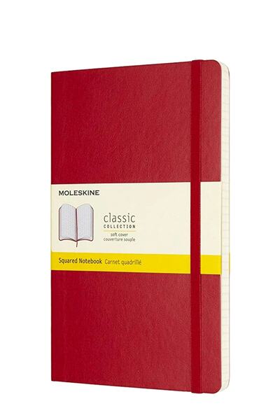 Moleskine Cu carouri pătrat în carouri - Roșu Kl4641