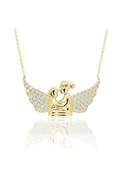 Lilarote Pırlanta Anne Bebek Melek Kanatlı Kolye
