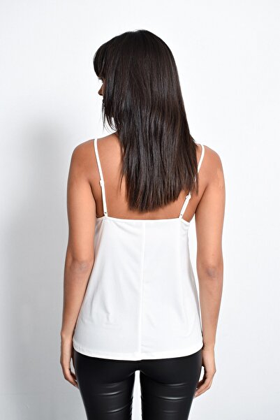 Cool & Sexy Dámské bílé krajkové tílko LPP5008