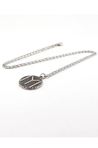 Solfera Men's Kayi Size Good Arrow And Bow Metal Medallion Necklace Q0168