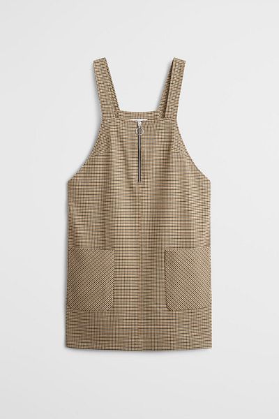Violeta by MANGO Γυναικείο φόρεμα Gilet με καρό καφέ μεσαίο καφέ57045935