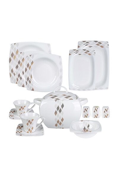 Emsan Fine Pearl Suva 83 Parça 12 Kişilik Yemek Takımı