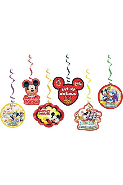 Parti dolabı 6lı Mickey Mouse Partisi Konsept Organizasyonu Yazı Süsleri
