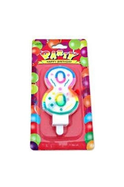 Parti dolabı Renkli 8 Yaş Rakam Mum, Doğum Günü Partisi Pasta Malzemesi