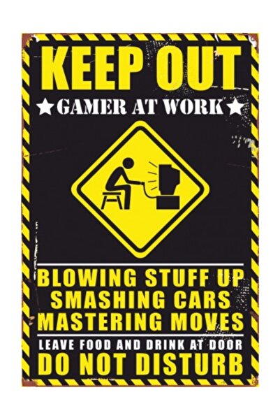 Hayat Poster Ρετρό Gamer Player Ξύλινη αφίσα - Vintage Design