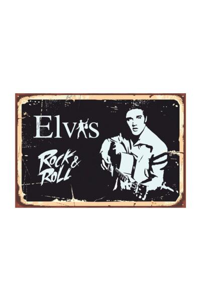 Hayat Poster Ρετρό vintage αφίσα Elvis Presley - Ξύλινη