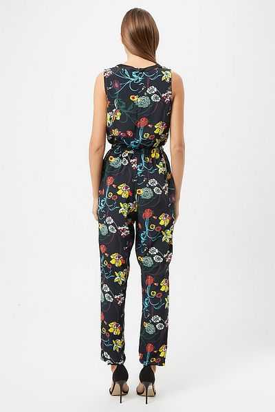 Koton Women's Black Patterned Jumpsuit 9KAK48222CW