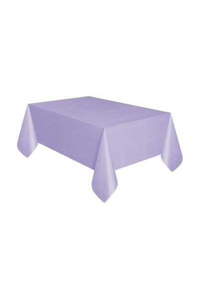 Parti dolabı Mor Lila Kullanat Plastik Masa Örtüsü 120x180cm Doğum Günü Parti