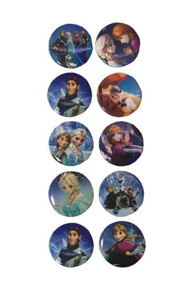 Parti dolabı Elsa Rozet Hediyelik Kız Parti Malzemeleri 10 Adet