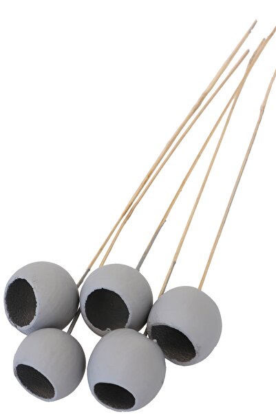 Yapay Çiçek Deposu Set de 5 cupe decorative Bell Cup, tropice, gri fum.