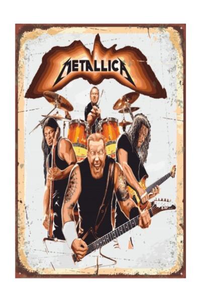 Metallica Retro Vintage Wood Poster