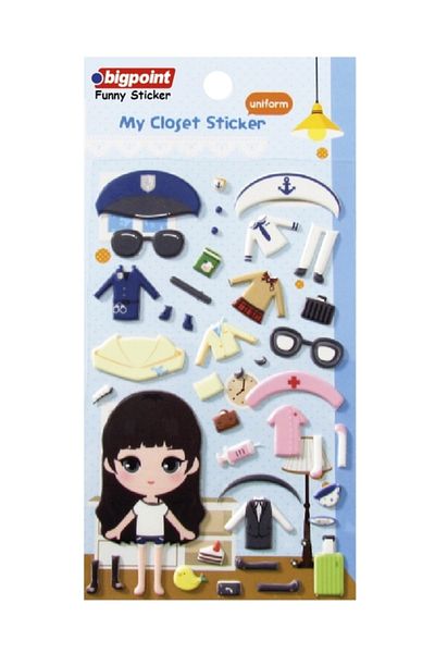 Bigpoint Uniform Sticker - Accessory Dress up