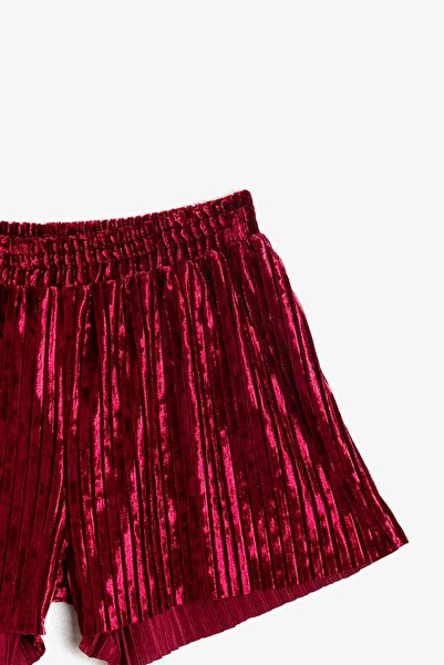 Koton Kız Çocuk Bordo Şarap Şort & Bermuda