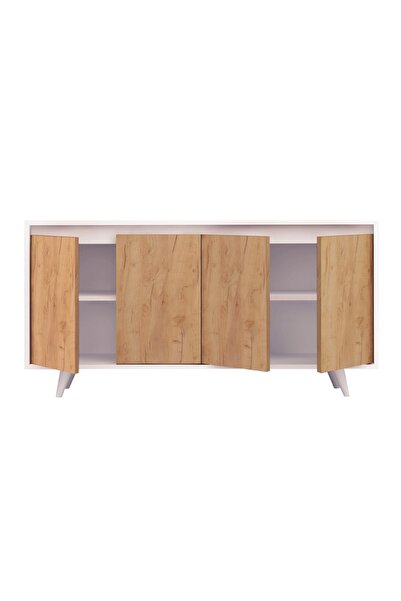 Mymob My Mob Nossa Konsol, Kahve Köşesi, Çok Amaçlı Dolap Beyaz Meşe