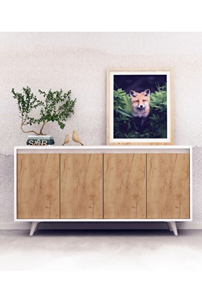 Mymob My Mob Nossa Konsol, Kahve Köşesi, Çok Amaçlı Dolap Beyaz Meşe