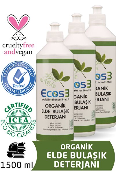 Ecos3 Organik Elde Bulaşık Deterjanı 3'lü Set (3 X 500 ml)