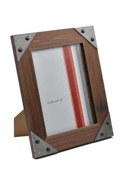 PHOTO ALBUM Acr Wooden Photo Frame with Metal Border / -sf6308 15x20 Cm Acr-sf6308