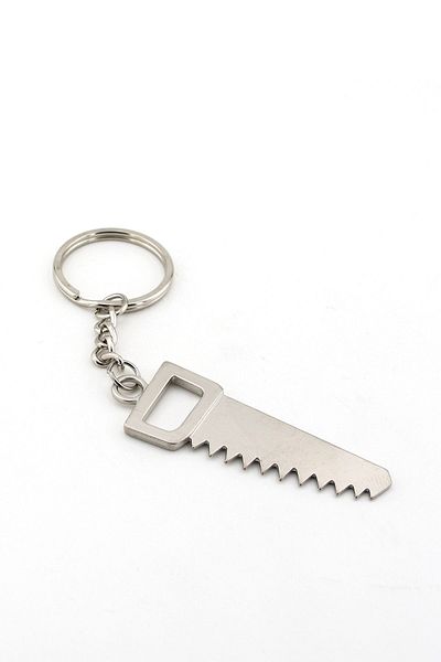 Solfera Unisex Wood Saw Shaped Metal Keychain Kc515