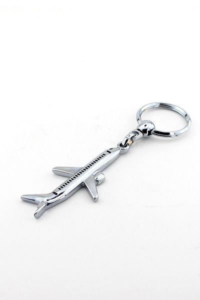 Solfera Unisex Captain Passenger Airplane Shiny Metal Keychain Kc561