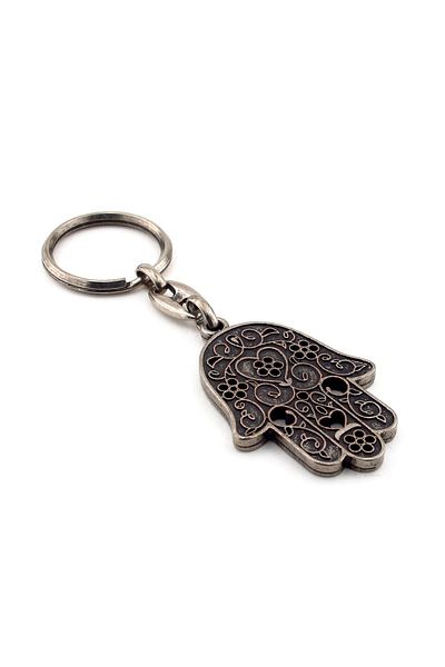 Solfera Unisex Fatma Ana Eli Anthracite Metal Keychain Kc613