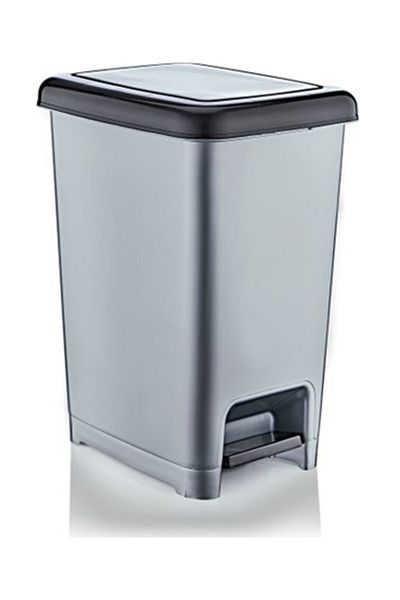 Emr züccaciye Emr World Plastic Slim Pedal Κάδος απορριμμάτων 40 Lt. γκρι μαύρο