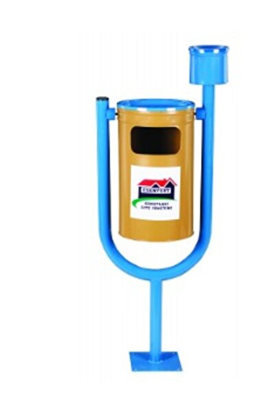 Şahnur Tek Ayaklı U Tip Küllüklü Dış Mekan Çöp Kovası Kül Tablası