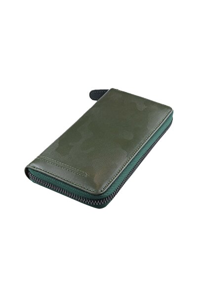 Garbalia Πορτοφόλι από γνήσιο δέρμα καμουφλάζ πράσινο Unisex με σχέδιο παραλλαγής 20611300301