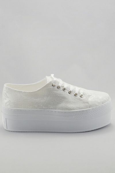 Çnr&Dvs White Women's Wedge Heeled Shoes CNR1501White Çınar