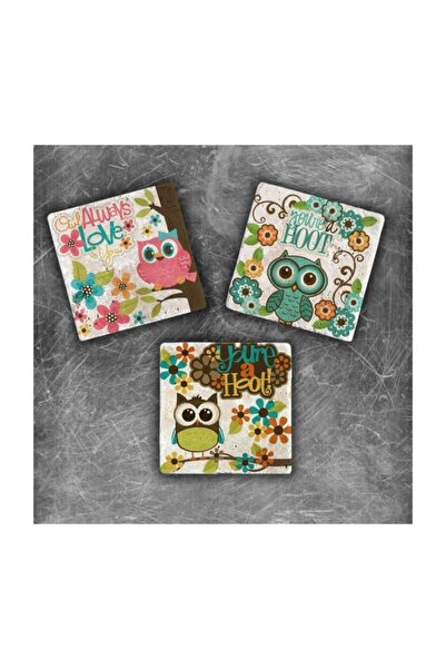 Oscar Stone Decor 3 Adet Doğaltaş Magnet