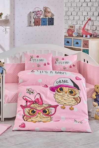 Hobby Ranforce Baby Bedding Set Cool Baby Pink
