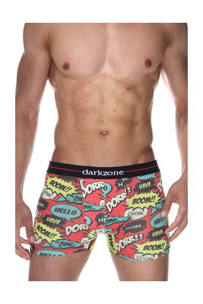 darkzone Men's Speech Bubble Patterned Digital Printed Boxers