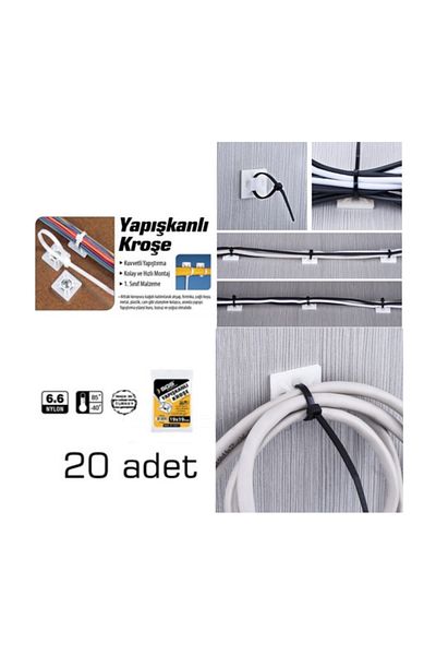 AVMmarketim 20 bucăți croșetat adeziv 19 X 19 mm
