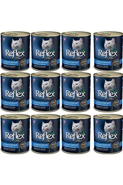 Reflex Plus Tuna Ve Somonlu Soslu Kedi Konservesi 400 Gr 12'Lİ SET