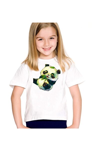 SCUBAPROMO Slatka panda devojčina bela majica
