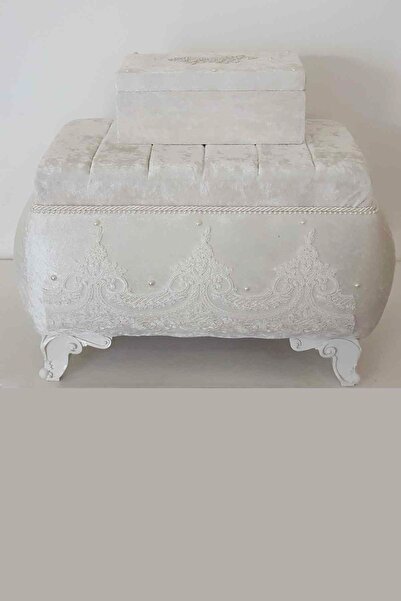 Duru Çeyiz Sandıkları Ayça İkili Çeyiz Sandığı  krem