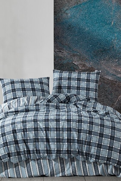 Marie Claire Σετ Παπλωματοθήκη για Μονό Κρεβάτι Karl 100% Βαμβάκι Indigo