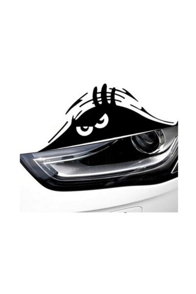 Sticker Sepetim Farüstü Sert Bakan Göz Dekoratif Çok Amaçlı Oto Sticker