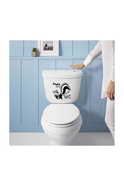 Genel Markalar Kurulamayı Unutma Yazılı Kadın Silüeti Dekoratif Wc Klozet Sti...
