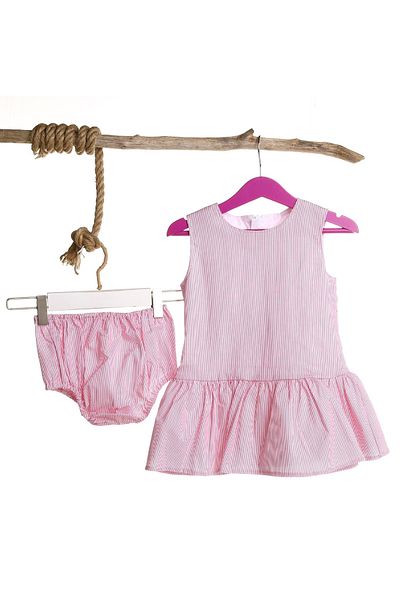 Verscon Sleeveless Lace Detailed Baby Girl Dress