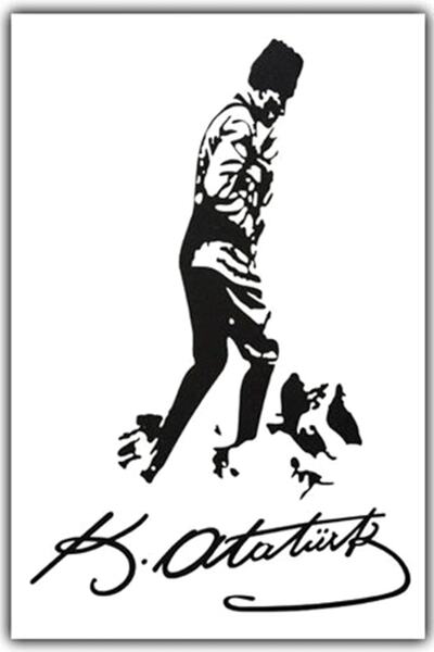 Sticker Sepetim Atatürk İmza Yazı Araba Oto Sticker