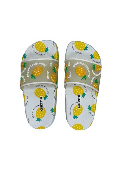 GEZER Papuci de copii cu design galben ananas