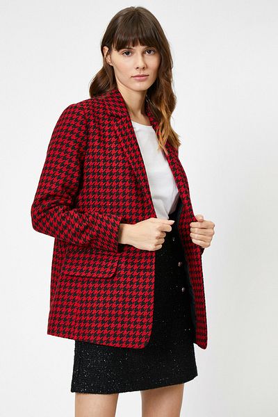 Koton Women's Red Patterned Jacket 0KAK52246UW